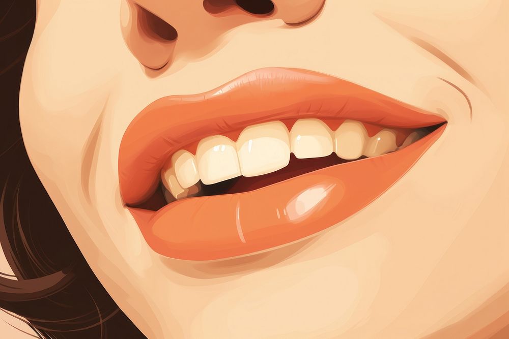 Woman Smile teeth mouth perfection. AI generated Image by rawpixel.