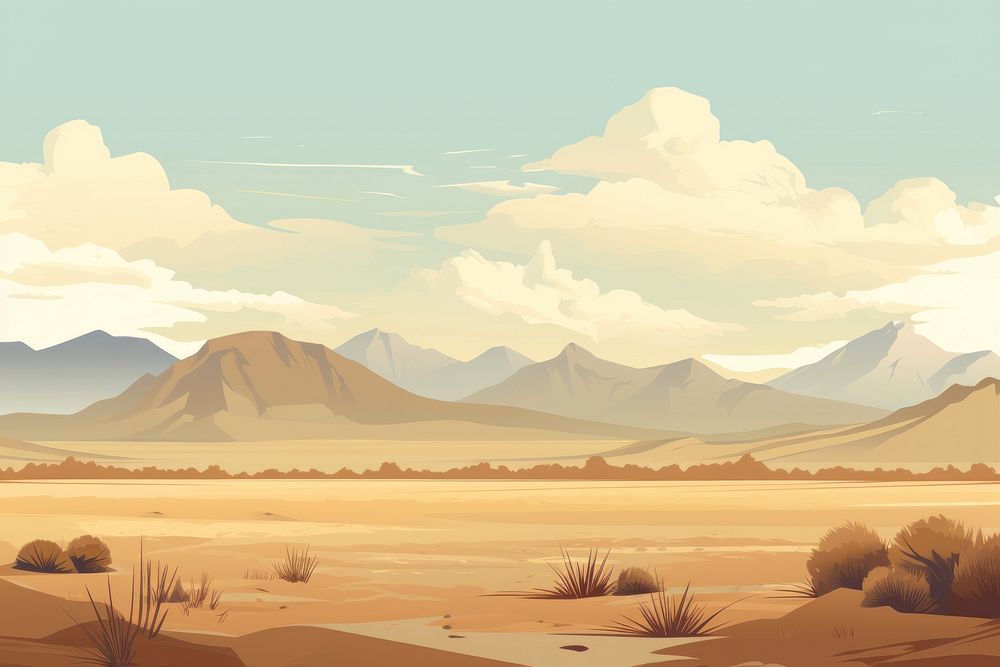 Landscape mountain outdoors nature desert. AI generated Image by rawpixel.