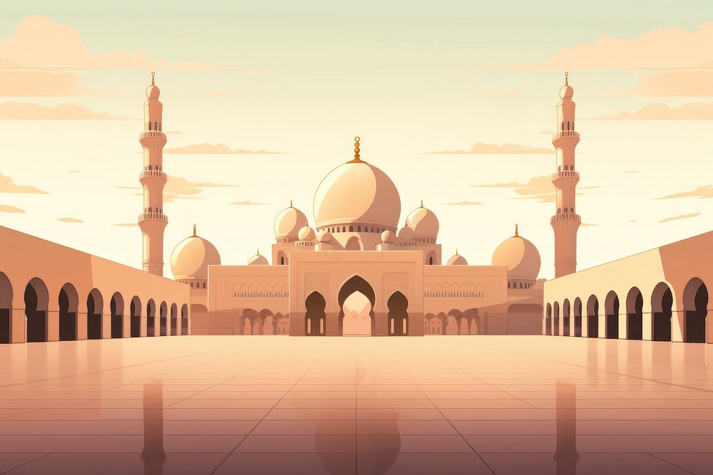 Mosque architecture building mosque. AI generated Image by rawpixel.