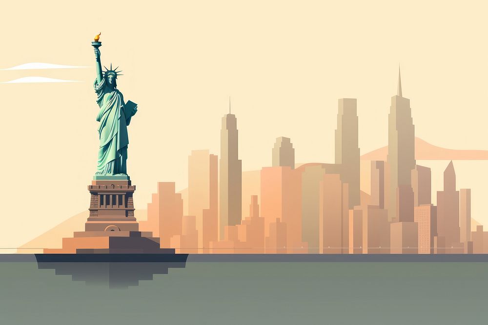 Landmark statue city independence. AI generated Image by rawpixel.