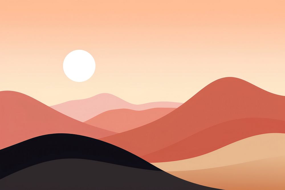 Sunset backgrounds landscape mountain. 