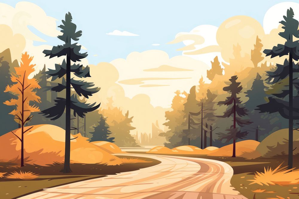 Road landscape sunlight outdoors. AI generated Image by rawpixel.