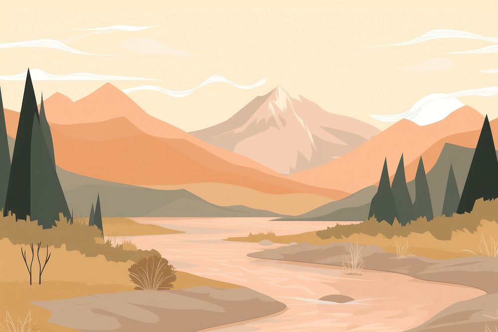 Landscape wilderness mountain outdoors. AI generated Image by rawpixel.