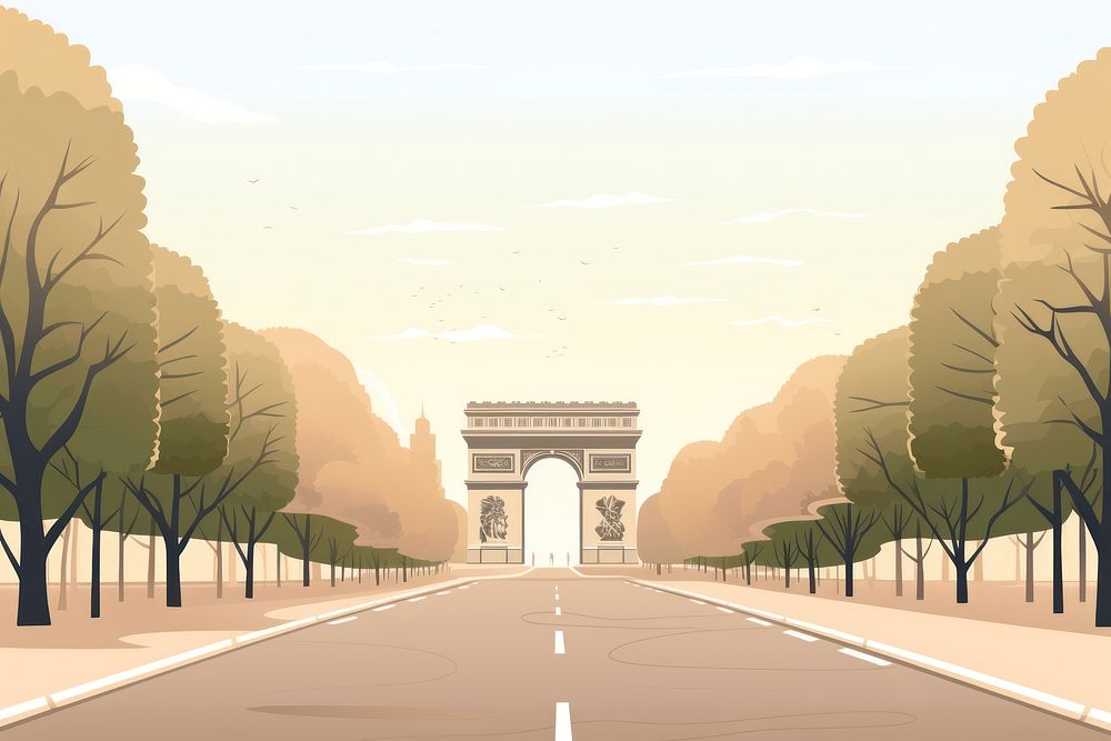 Paris road architecture street. AI generated Image by rawpixel.