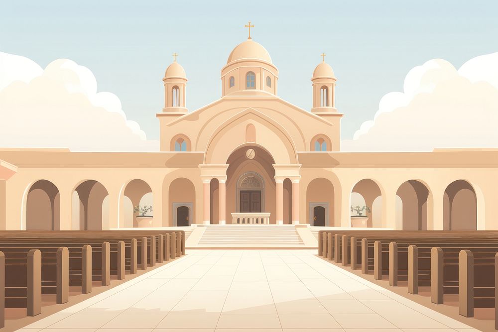 Church architecture building dome. AI generated Image by rawpixel.