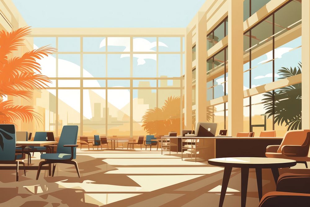 University environment architecture furniture building. AI generated Image by rawpixel.