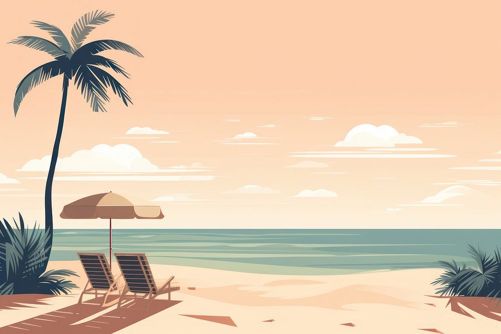 Beach vacation outdoors summer nature. AI generated Image by rawpixel.