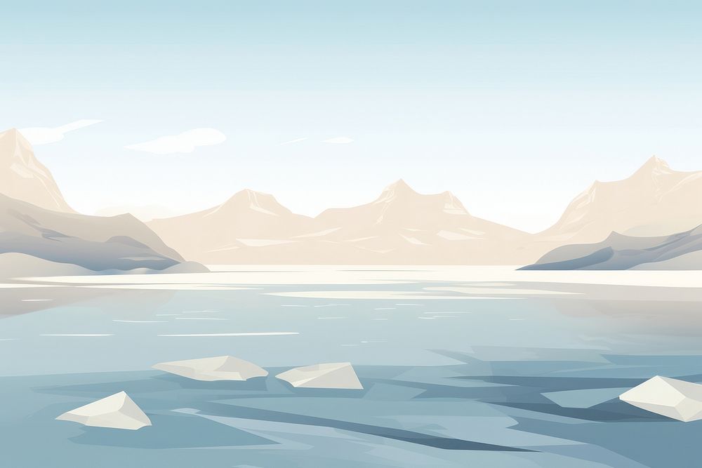 Icy landscape nature backgrounds mountain. AI generated Image by rawpixel.