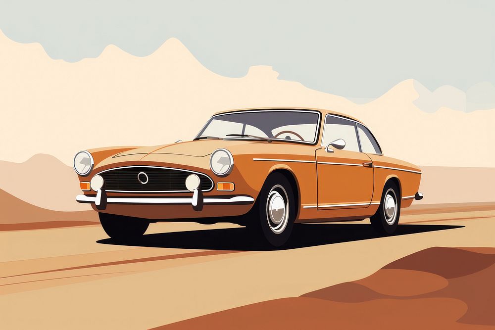 Classic car vehicle transportation convertible. AI generated Image by rawpixel.