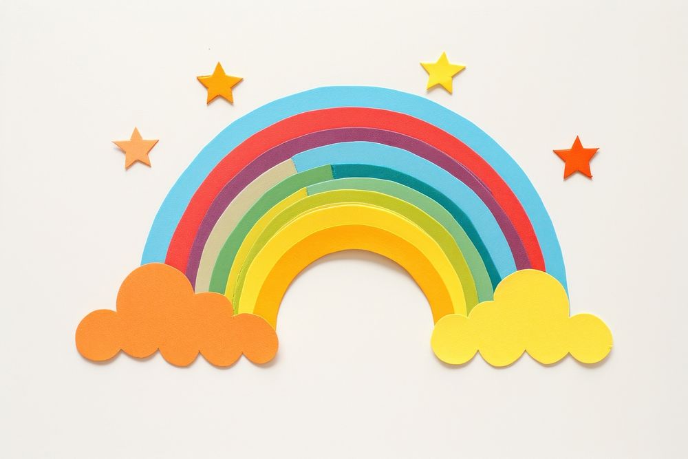 Art rainbow symbol cloud. AI generated Image by rawpixel.