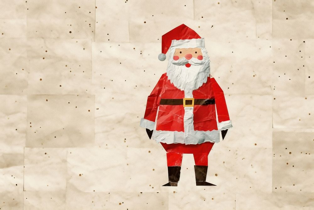 Christmas paper santa claus celebration. AI generated Image by rawpixel.