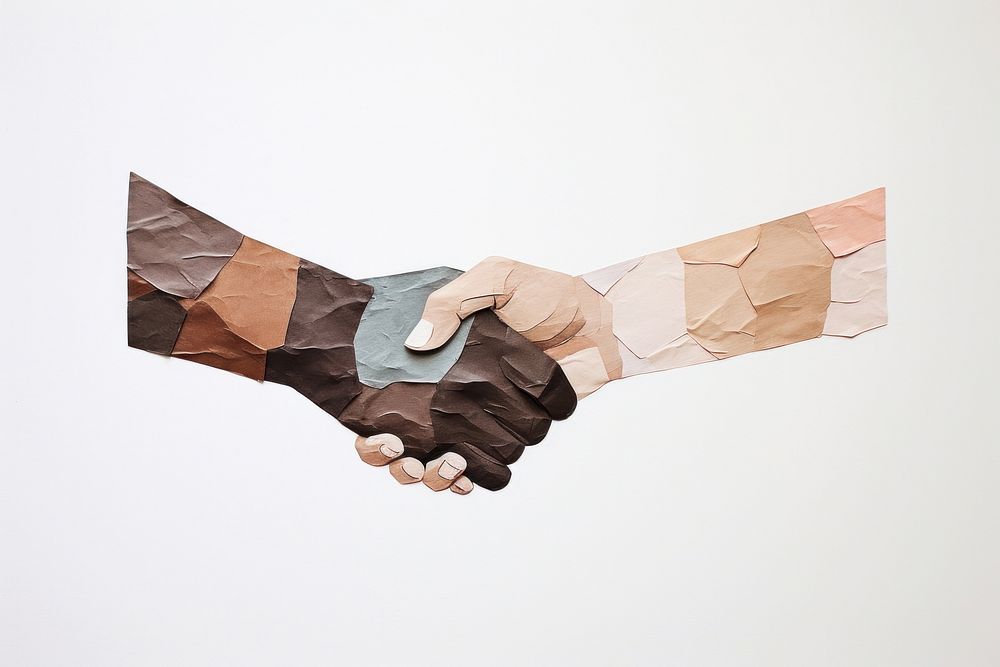 Handshake art togetherness creativity. AI generated Image by rawpixel.