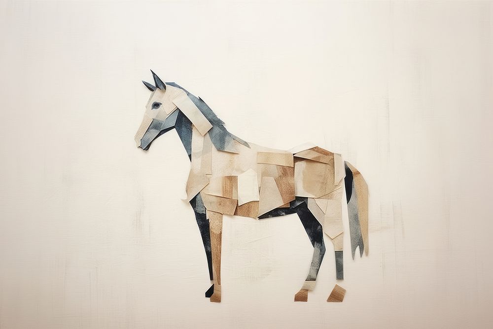 Horse animal mammal paper. AI generated Image by rawpixel.
