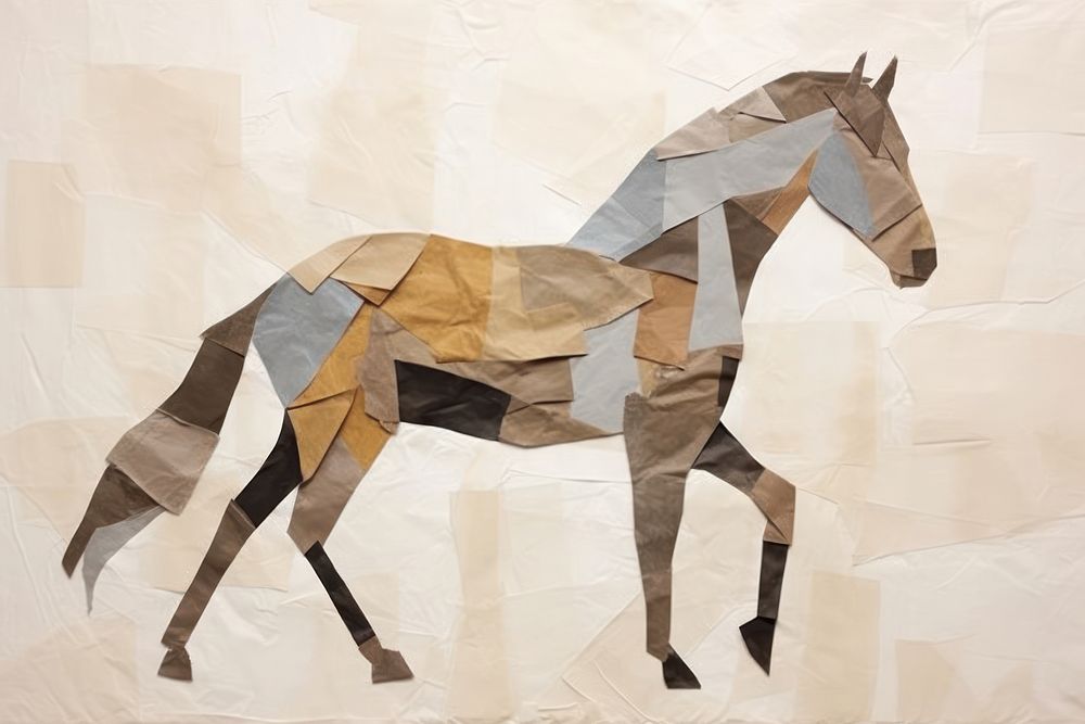 Horse animal mammal craft. AI generated Image by rawpixel.