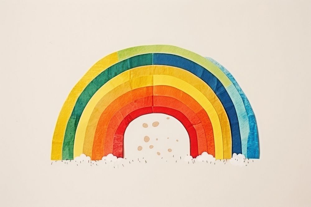 Rainbow painting art creativity. AI generated Image by rawpixel.