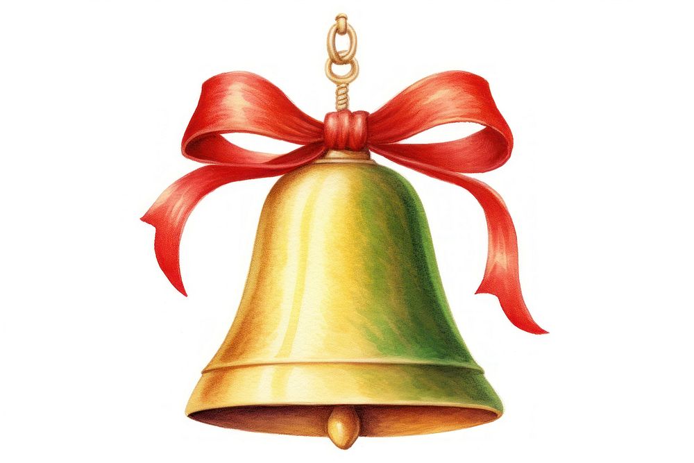 Bell white background celebration decoration. AI generated Image by rawpixel.