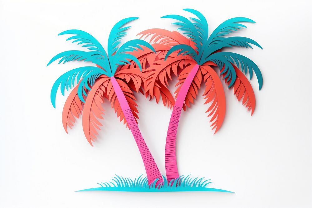Palm tree plant leaf art. AI generated Image by rawpixel.