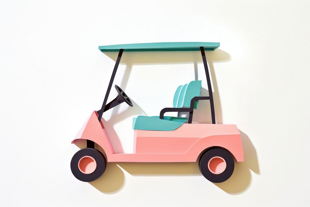 Golf cart vehicle white background transportation. AI generated Image by rawpixel.