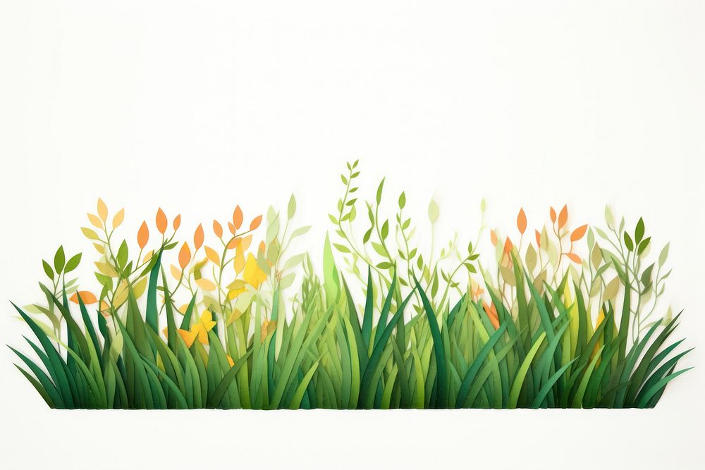 Grass border outdoors painting nature. AI generated Image by rawpixel.