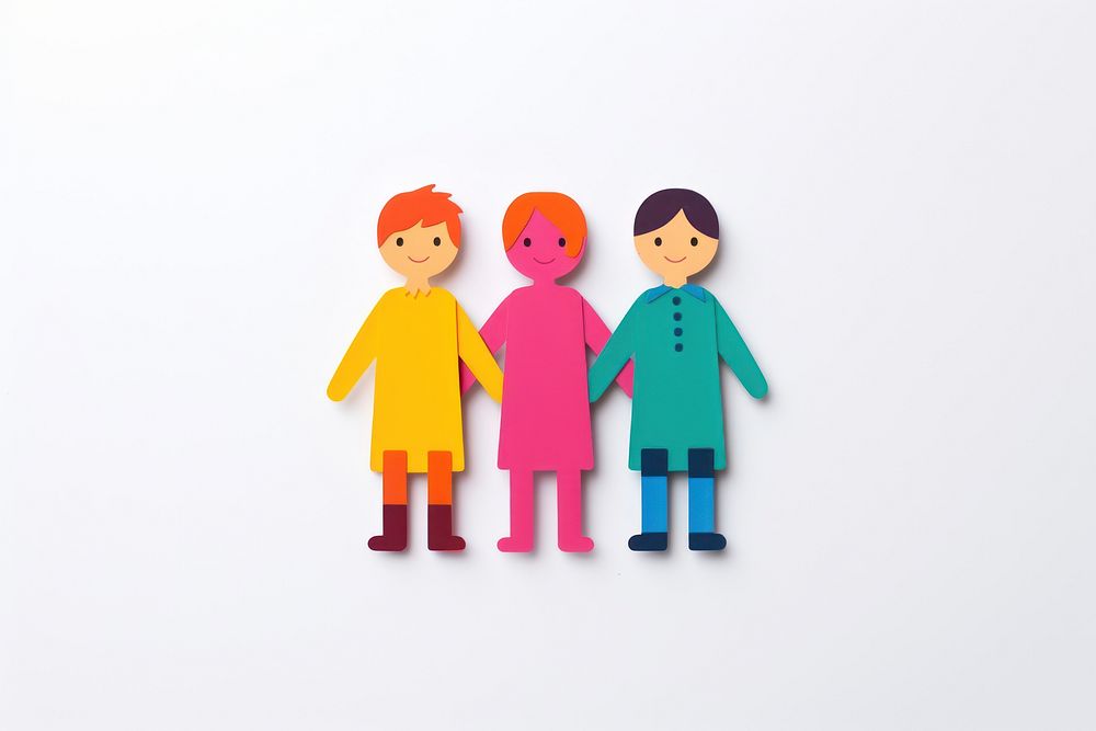 Friends white background anthropomorphic representation. AI generated Image by rawpixel.