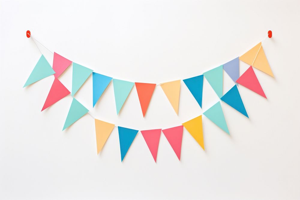 Party banner flag paper clothesline celebration. AI generated Image by rawpixel.