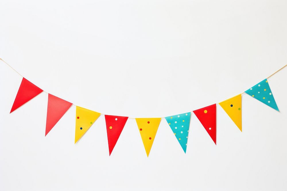 Party banner flag white background | Free Photo Illustration - rawpixel