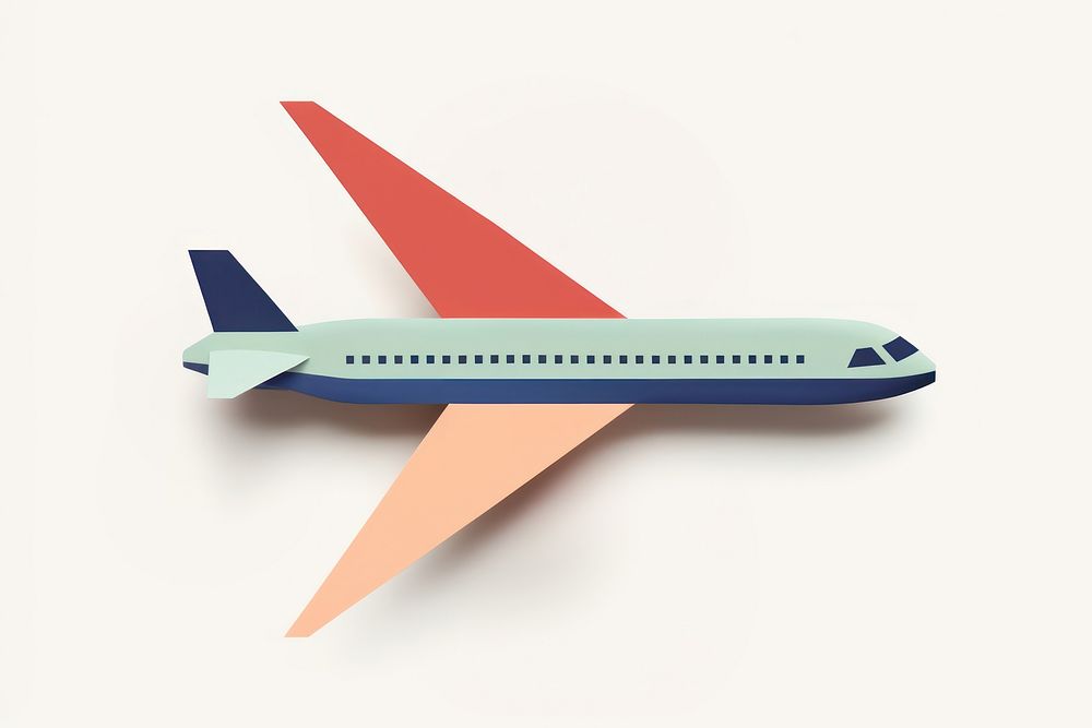 Top view airplane icon aircraft airliner vehicle. AI generated Image by rawpixel.