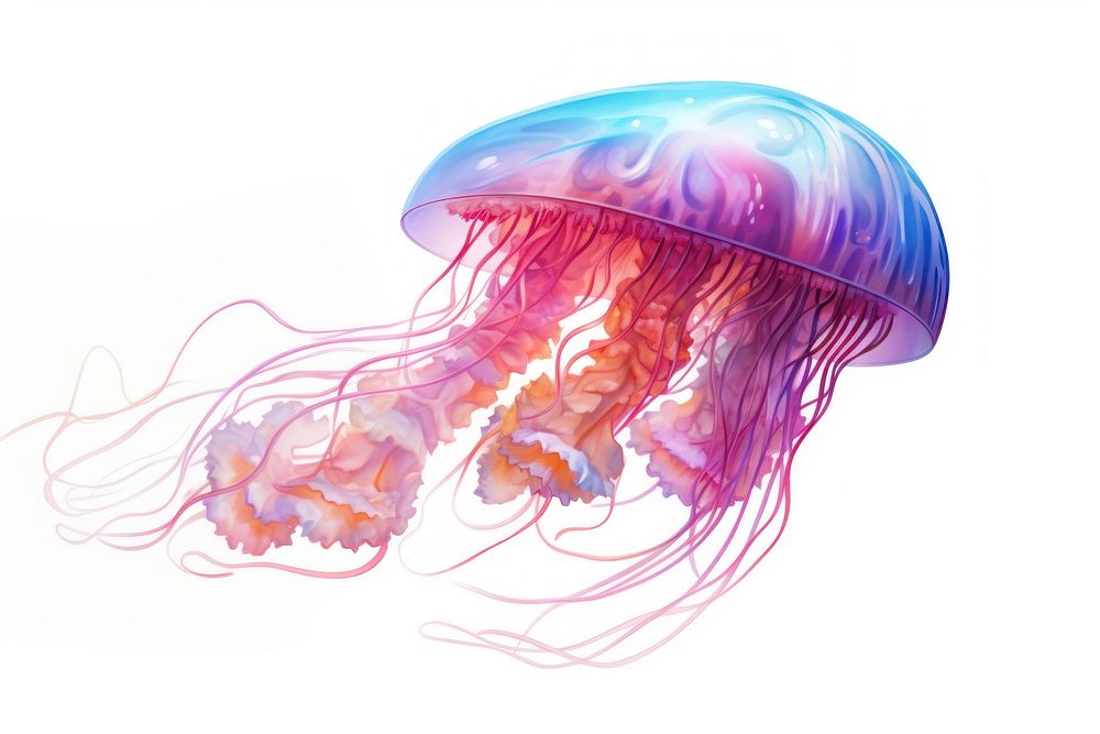 Jellyfish animal white background invertebrate. | Free Photo ...