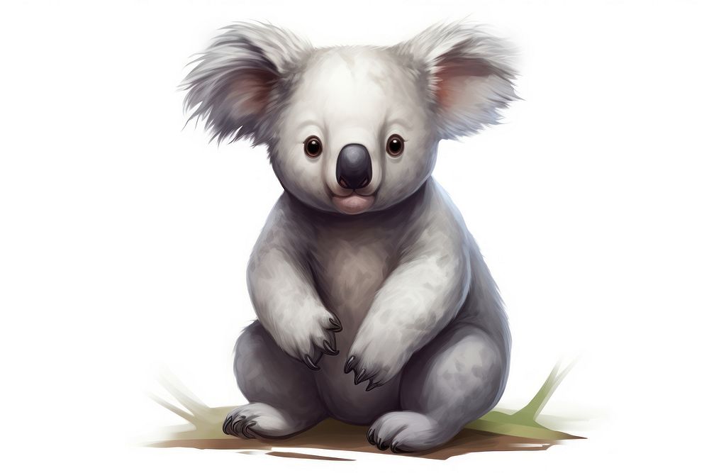 Koala drawing mammal animal. AI generated Image by rawpixel.