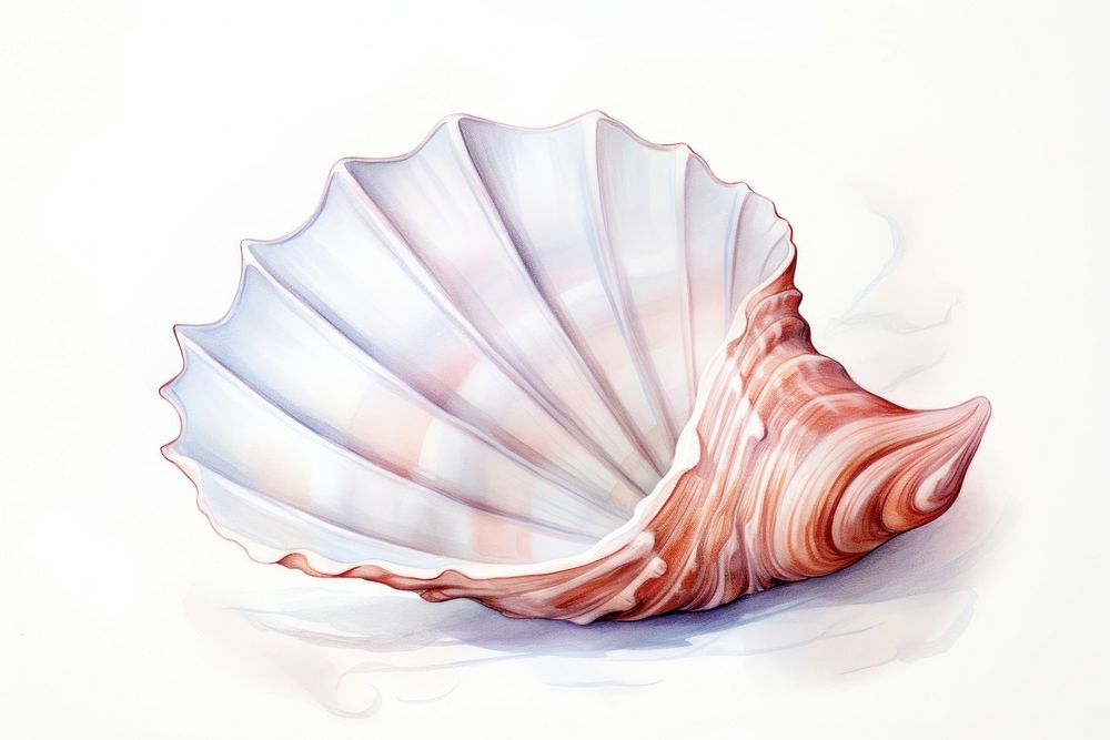Sea shell invertebrate freshness seashell. AI generated Image by rawpixel.