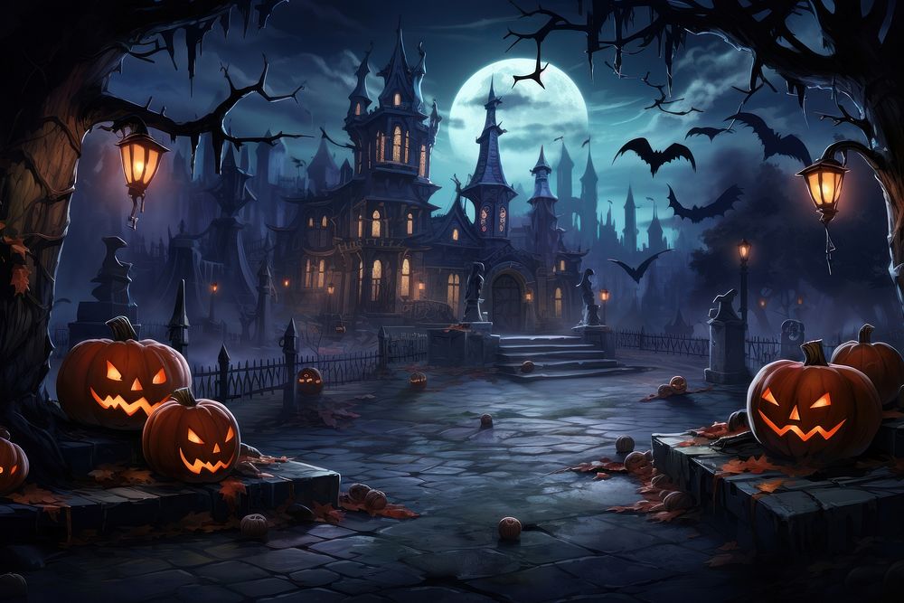 Halloween festival jack-o'-lantern jack-o-lantern architecture. AI generated Image by rawpixel.