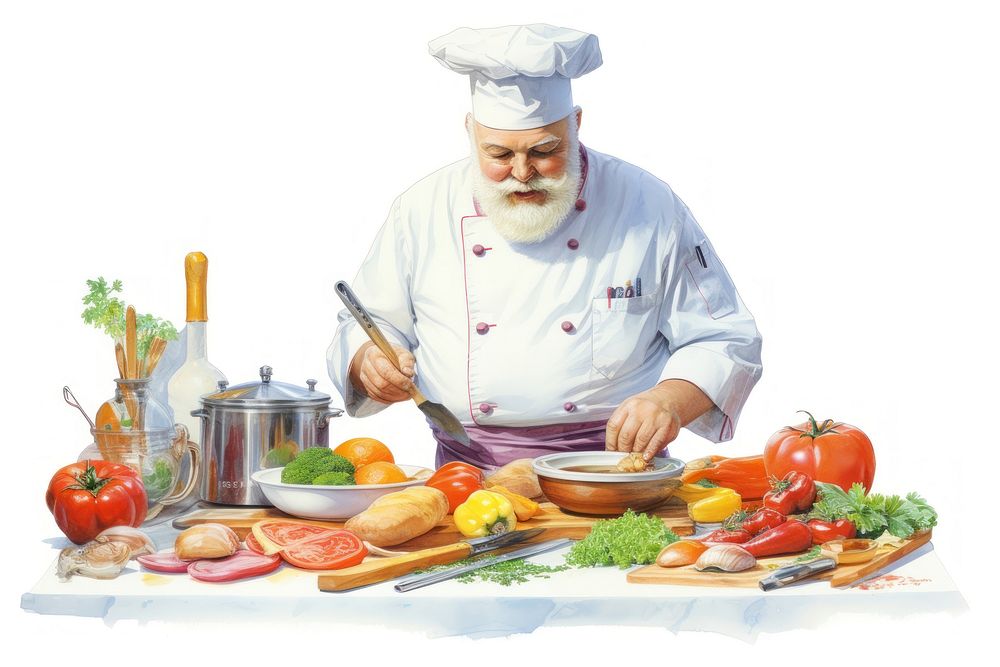 Gourmet food cooking chef adult. AI generated Image by rawpixel.