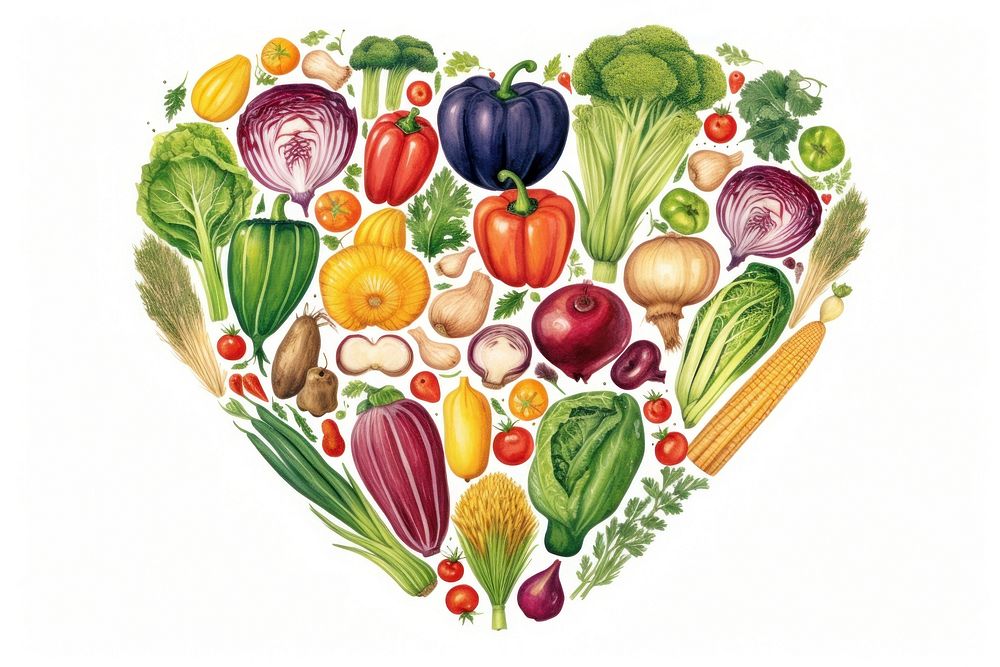 Vegetables heart plant food. 