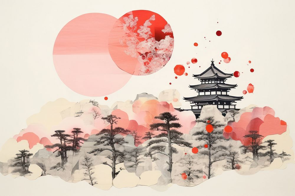 Japan plant art spirituality. AI generated Image by rawpixel.