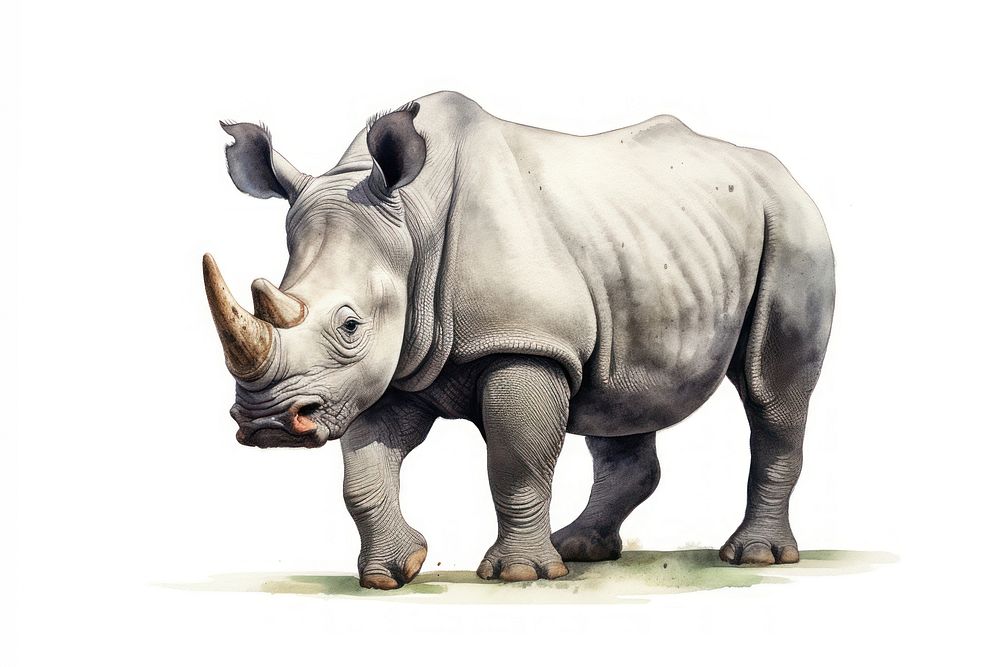 Rhinoceros wildlife cartoon mammal. AI generated Image by rawpixel.