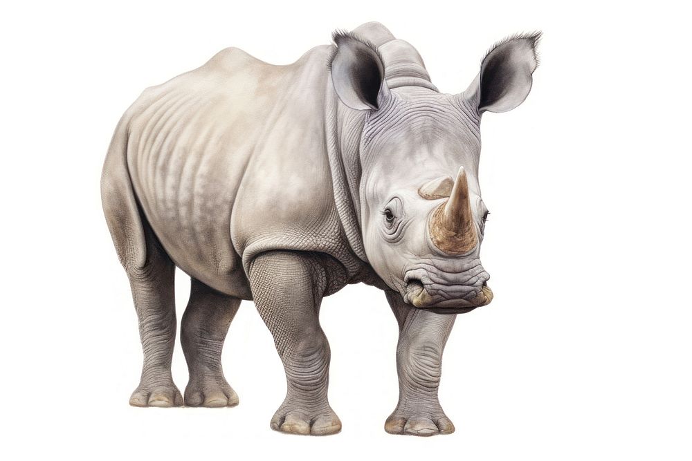 Rhinoceros wildlife elephant animal. AI | Free Photo Illustration ...