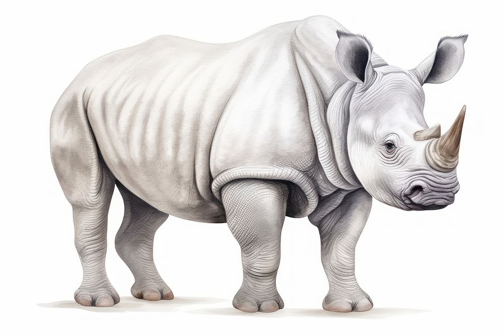 Rhinoceros wildlife cartoon animal. AI generated Image by rawpixel.