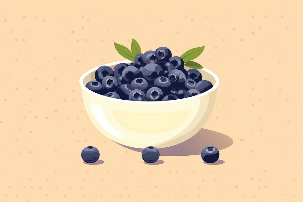Blueberry acai bowl blueberry food fruit. AI generated Image by rawpixel.