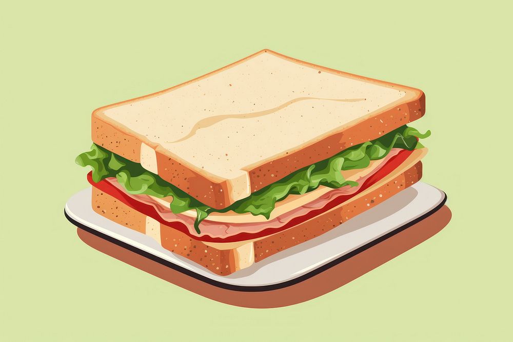 Club Sandwich sandwich food bread. AI generated Image by rawpixel.