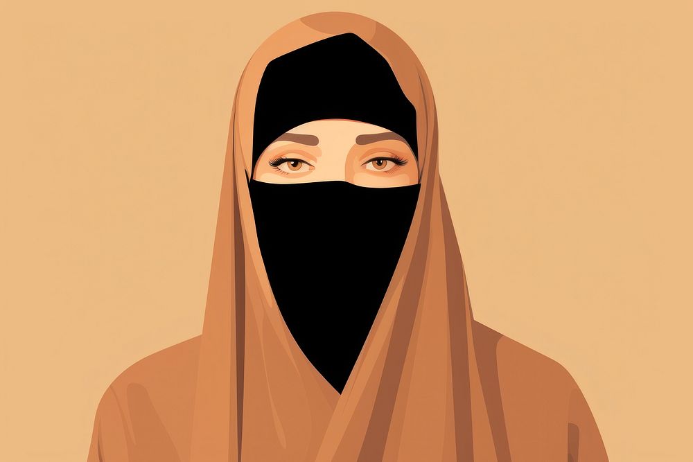Islam woman fashion adult veil. AI generated Image by rawpixel.