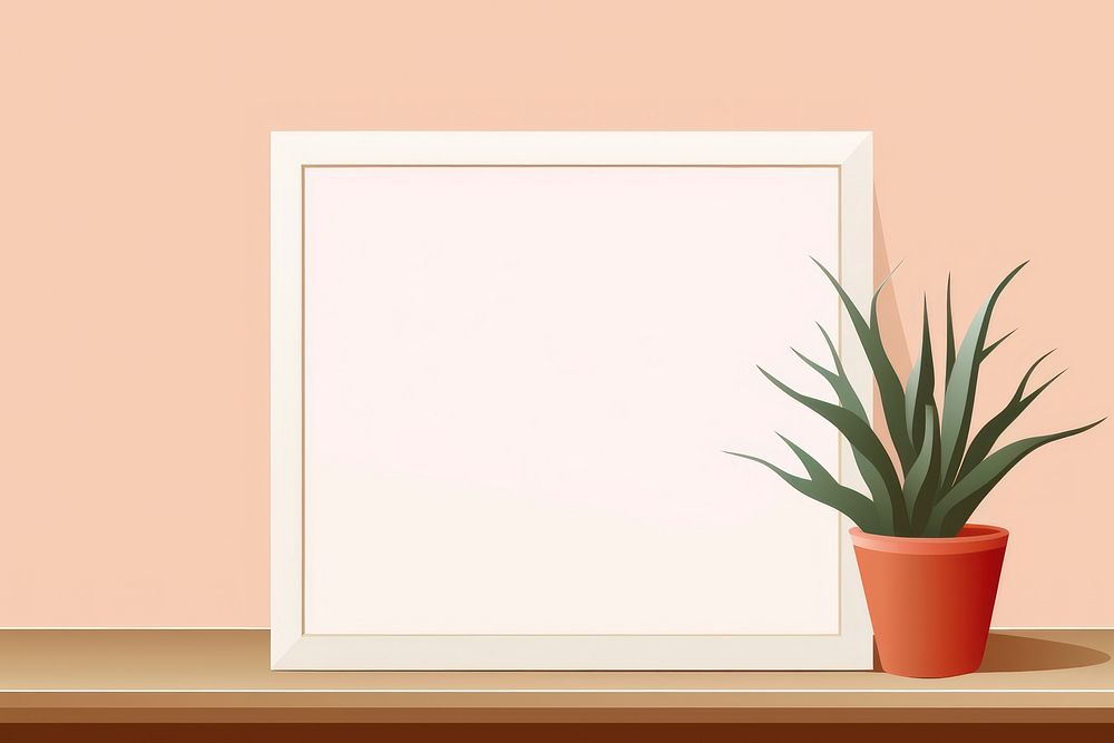 Blank Picture Frame frame plant picture frame. AI generated Image by rawpixel.