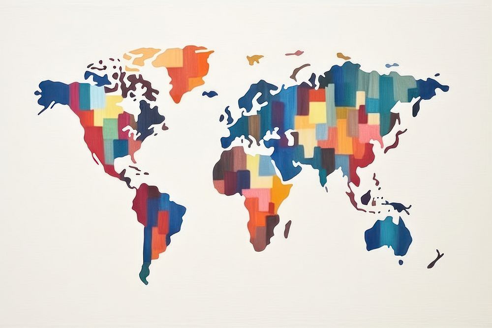 Art map painting world. AI generated Image by rawpixel.