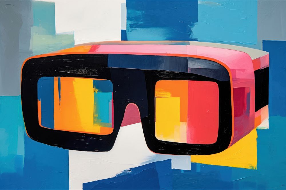 Art painting glasses sunglasses.