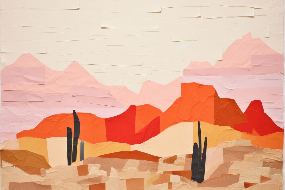 Desert art backgrounds painting. AI generated Image by rawpixel.