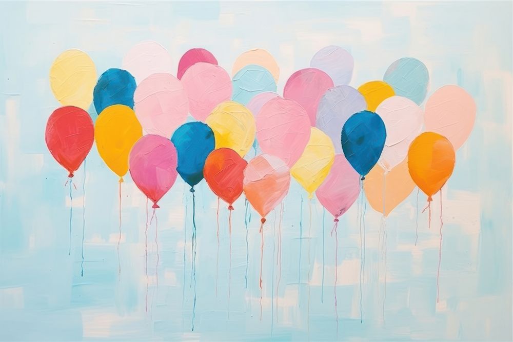 Balloons art abstract backgrounds. AI generated Image by rawpixel.