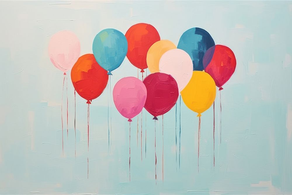 Balloons art backgrounds celebration. AI generated Image by rawpixel.