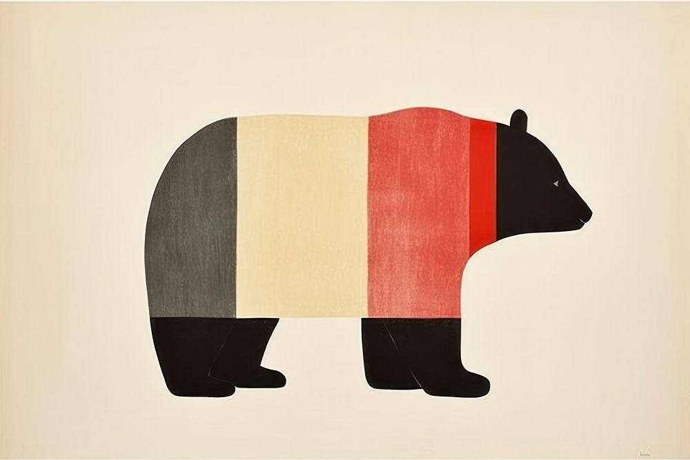 Bear bear art mammal. AI generated Image by rawpixel.