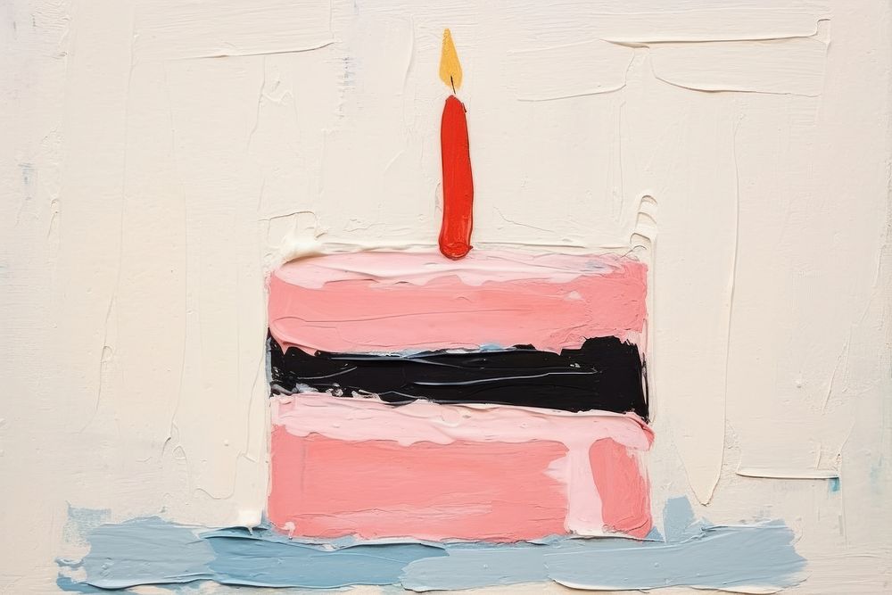 Birthday cake candle art anniversary. 