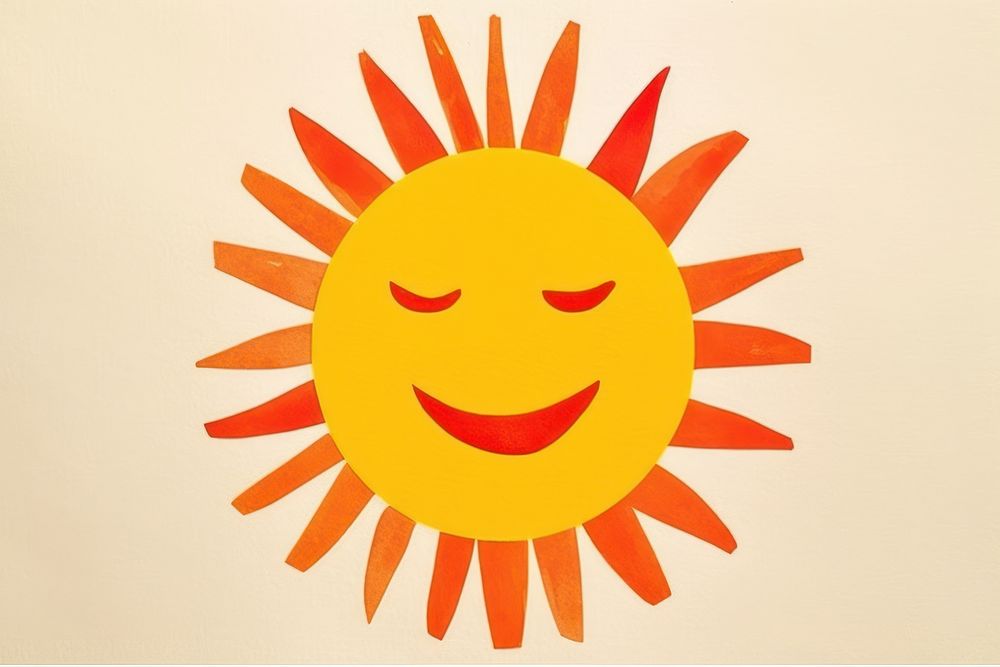 Art logo sun anthropomorphic. 