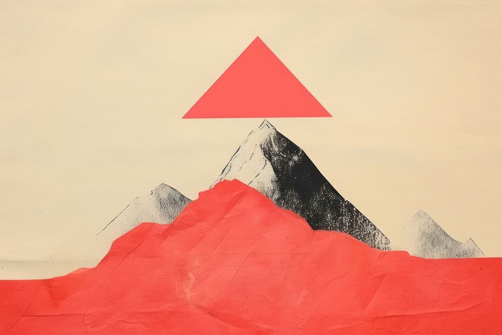 Fuji mountain art creativity painting. AI generated Image by rawpixel.